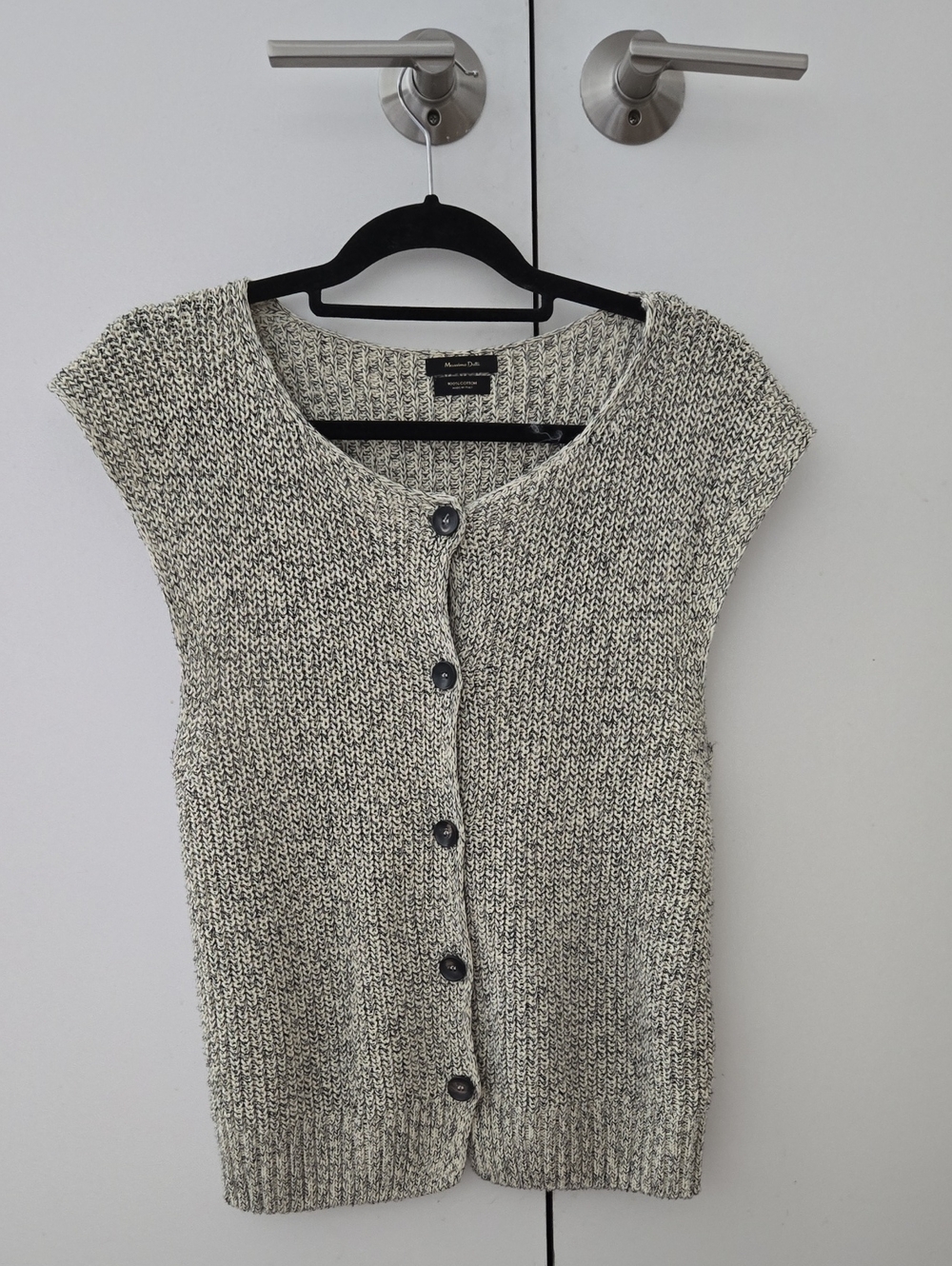 Massimo Dutti Greenish Cardigan 100% Cotton Size SMALL